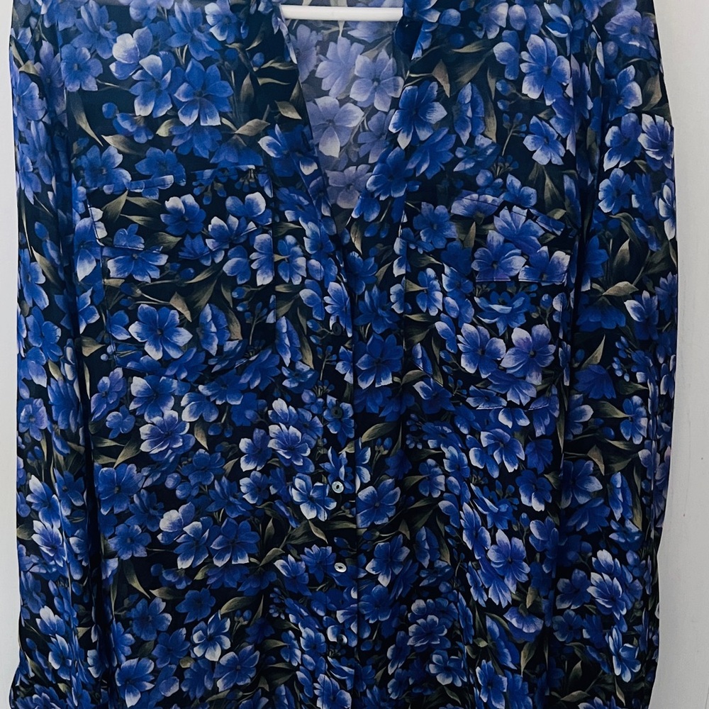 The Kooples Blue Floral Blouse